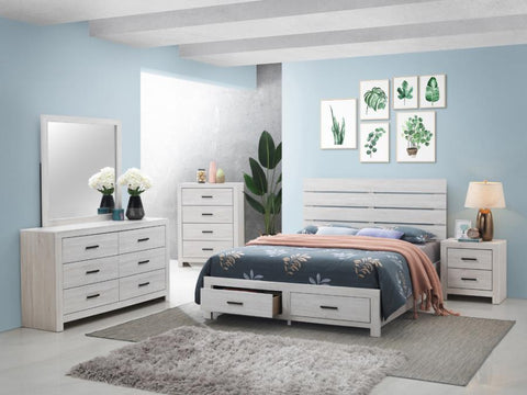Coaster Brantford 4-piece Queen Storage Bedroom Set Coastal White Model 207050Q-S4
