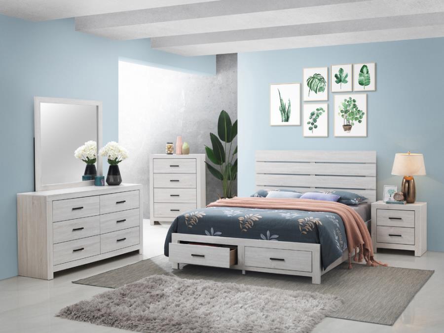 Coaster Brantford 5-piece Queen Storage Bedroom Set Coastal White Model 207050Q-S5