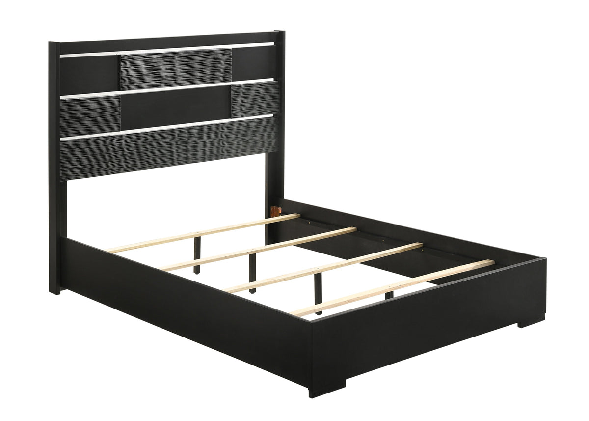 Coaster Blacktoft Queen Panel Bed Black Model 207101Q