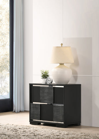 Coaster Blacktoft 2-drawer Nightstand Black Model 207102