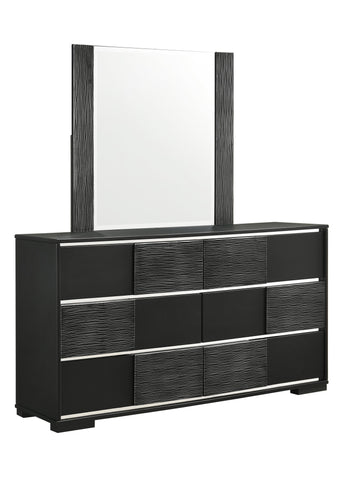 Coaster Blacktoft Rectangle Dresser Mirror Black Model 207104