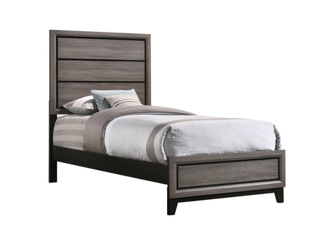 Coaster Watson Twin Panel Bed Grey Oak Model 212421T