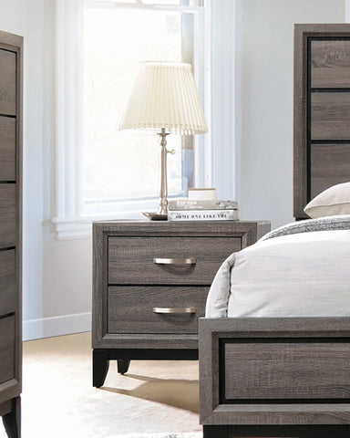 Coaster Watson 2-drawer Nightstand Grey Oak and Black Model 212422