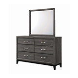 Coaster Watson 6-drawer Dresser Grey Oak and Black Model 212423