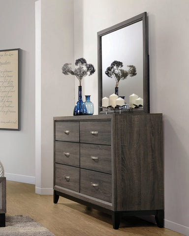 Coaster Watson 6-drawer Dresser Grey Oak and Black Model 212423