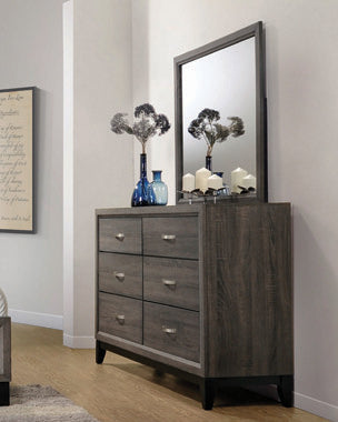 Coaster Watson 6-drawer Dresser Grey Oak and Black Model 212423