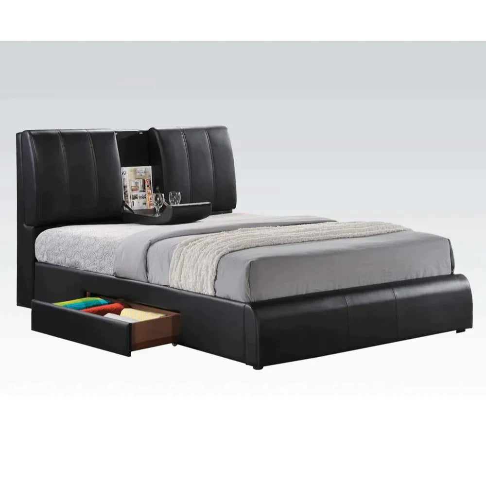 Kofi Black PU Queen Bed Model 21270Q By ACME Furniture