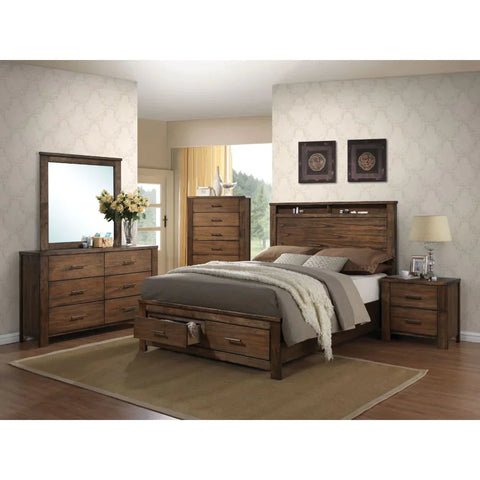 Merrilee Oak Eastern King Bed Model 21677EK By ACME Furniture