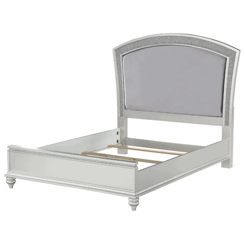 Antares Fabric & Light Gray Oak Eastern King Bed Model 21817EK By ACME Furniture