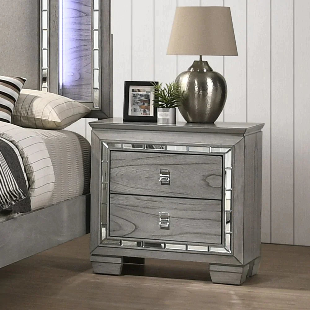 Antares Light Gray Oak Nightstand Model 21823 By ACME Furniture