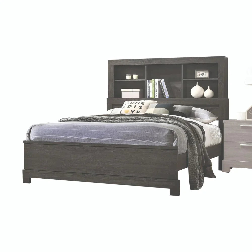 Lantha Gray Oak Eastern King Bed Model 22027EK By ACME Furniture