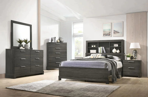 Lantha Gray Oak Eastern King Bed Model 22027EK By ACME Furniture