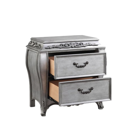 Leonora Vintage Platinum Nightstand Model 22143 By ACME Furniture