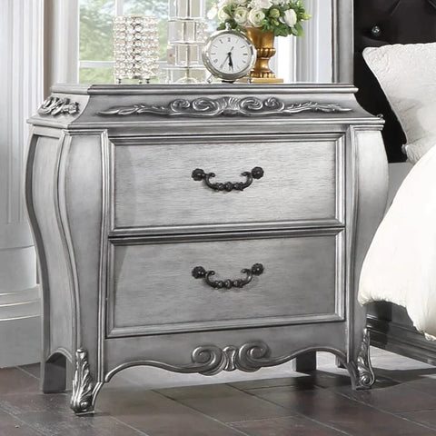 Leonora Vintage Platinum Nightstand Model 22143 By ACME Furniture