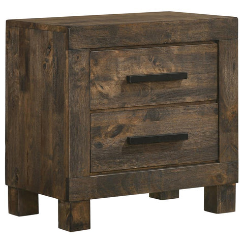 Coaster Woodmont 2-drawer Nightstand Rustic Golden Brown Model 222632