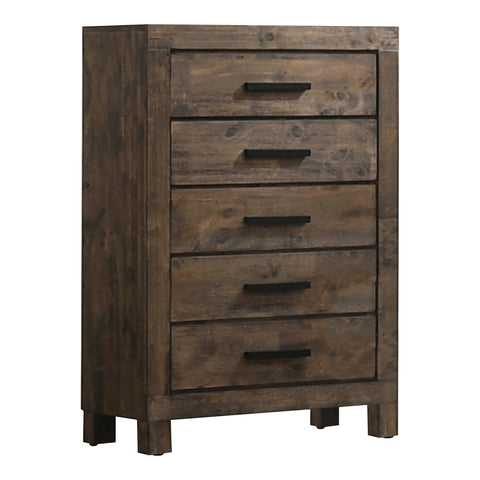 Coaster Woodmont 5-drawer Chest Rustic Golden Brown Model 222635