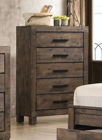 Coaster Woodmont 5-drawer Chest Rustic Golden Brown Model 222635