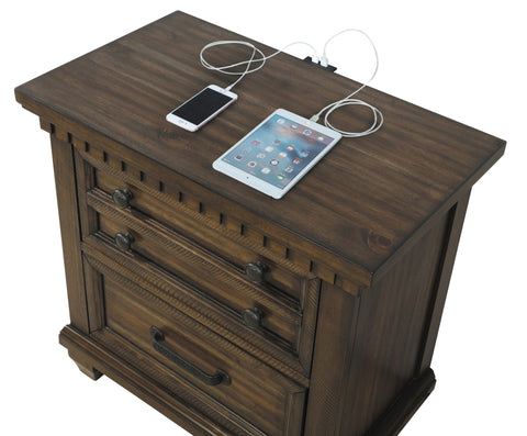 Coaster Bennington Rectangular 2-drawer Nightstand Acacia Brown Model 222712