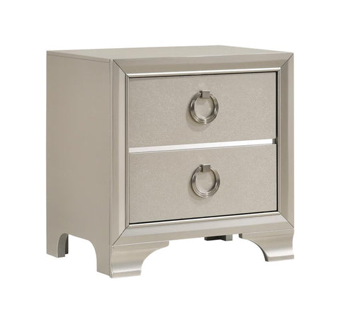 Coaster Salford 2-drawer Nightstand Metallic Sterling Model 222722