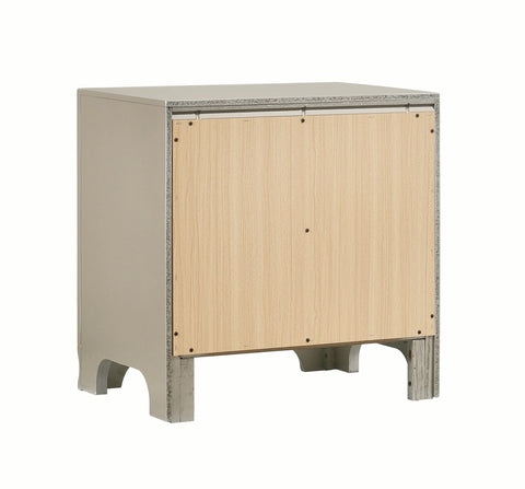 Coaster Salford 2-drawer Nightstand Metallic Sterling Model 222722