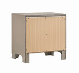 Coaster Salford 2-drawer Nightstand Metallic Sterling Model 222722
