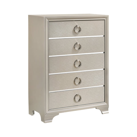 Coaster Salford 5-drawer Chest Metallic Sterling Model 222725