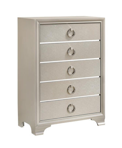 Coaster Salford 5-drawer Chest Metallic Sterling Model 222725