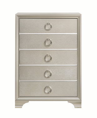 Coaster Salford 5-drawer Chest Metallic Sterling Model 222725