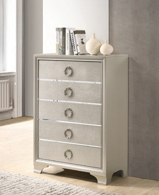 Coaster Salford 5-drawer Chest Metallic Sterling Model 222725