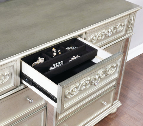 Coaster Heidi 9-drawer Dresser Metallic Platinum Model 222733