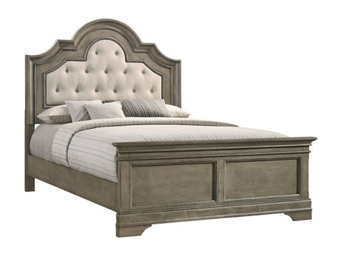 Coaster Manchester Bed with Upholstered Arched Headboard Beige and Wheat Model 222891Q