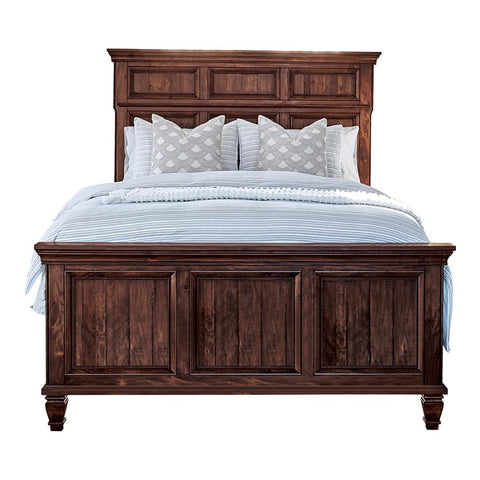 Coaster Avenue Queen Panel Bed Weathered Burnished Brown Model 223031Q