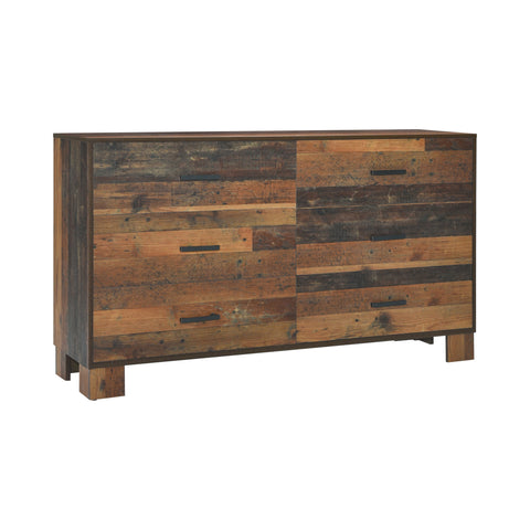 Coaster Sidney 6-drawer Dresser Rustic Pine Model 223143