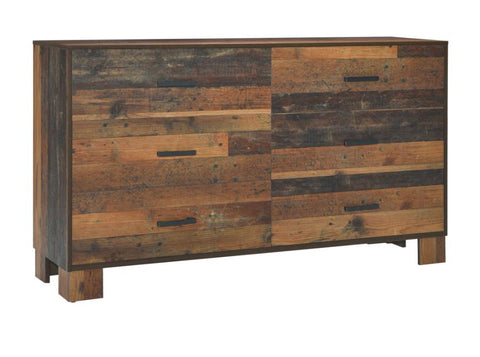 Coaster Sidney 6-drawer Dresser Rustic Pine Model 223143