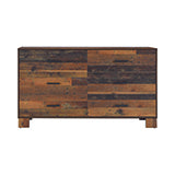 Coaster Sidney 6-drawer Dresser Rustic Pine Model 223143