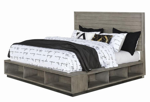 Coaster Derbyshire California King Storage Bed Grey Oak Model 223201KW
