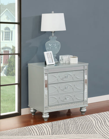 Coaster Gunnison 2-drawer Nightstand Silver Metallic Model 223212
