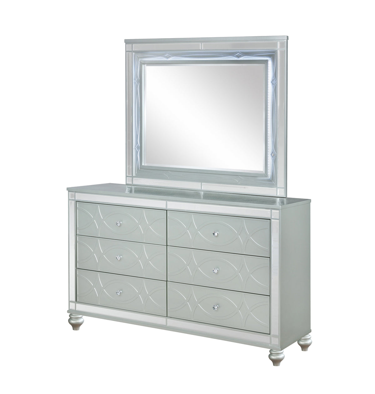 Coaster Gunnison 6-drawer Dresser Silver Metallic Model 223213