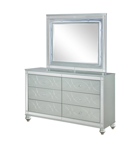 Coaster Gunnison 6-drawer Dresser Silver Metallic Model 223213
