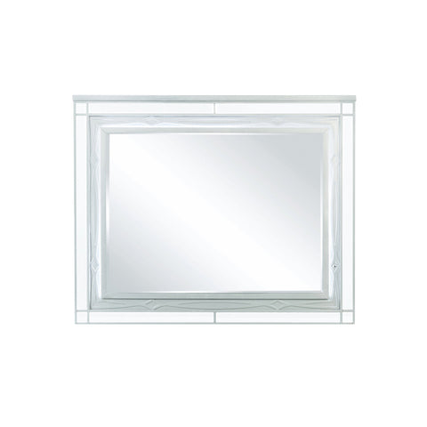 Coaster Gunnison Dresser Mirror with LED Lighting Silver Metallic Model 223214