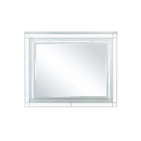 Coaster Gunnison Dresser Mirror with LED Lighting Silver Metallic Model 223214