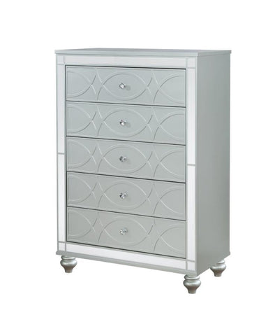 Coaster Gunnison 5-drawer Chest Silver Metallic Model 223215