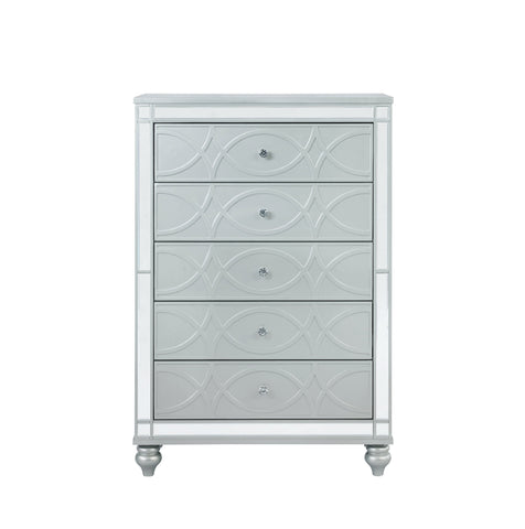 Coaster Gunnison 5-drawer Chest Silver Metallic Model 223215
