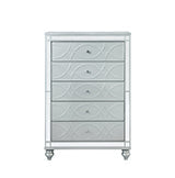 Coaster Gunnison 5-drawer Chest Silver Metallic Model 223215