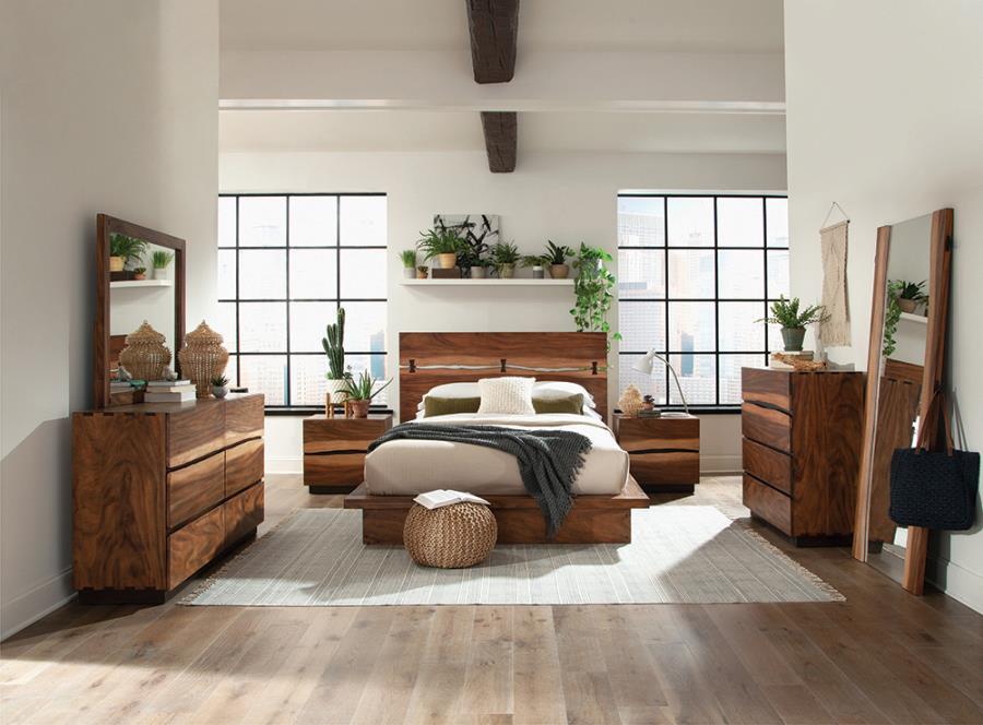 Coaster Winslow California King Bedroom Set Smokey Walnut and Coffee Bean Model 223250KW-S4