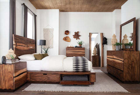 Coaster Winslow 5-piece Eastern King Storage Bedroom Set Smokey Walnut Model 223250SKE-S5