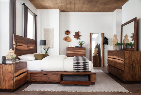 Coaster Winslow 4-piece Queen Storage Bedroom Set Smokey Walnut Model 223250SQ-S4
