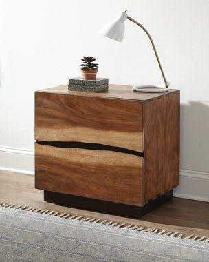 Coaster Winslow 2-drawer Nightstand Smokey Walnut and Coffee Bean Model 223252