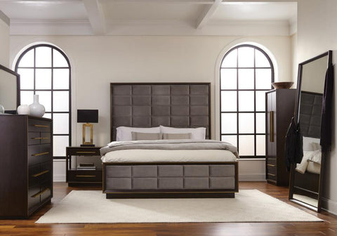 Coaster Durango 4-piece Queen Panel Bedroom Set Grey and Smoked Peppercorn Model 223261Q-S4
