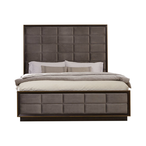Coaster Durango Queen Upholstered Bed Smoked Peppercorn and Grey Model 223261Q